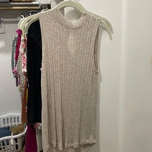 Anthropologie Sleeveless Mock Neck Top NWT